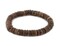 The Bead Chest Natural Coconut Shell Stretch Bracelet Brown Disk Wood
